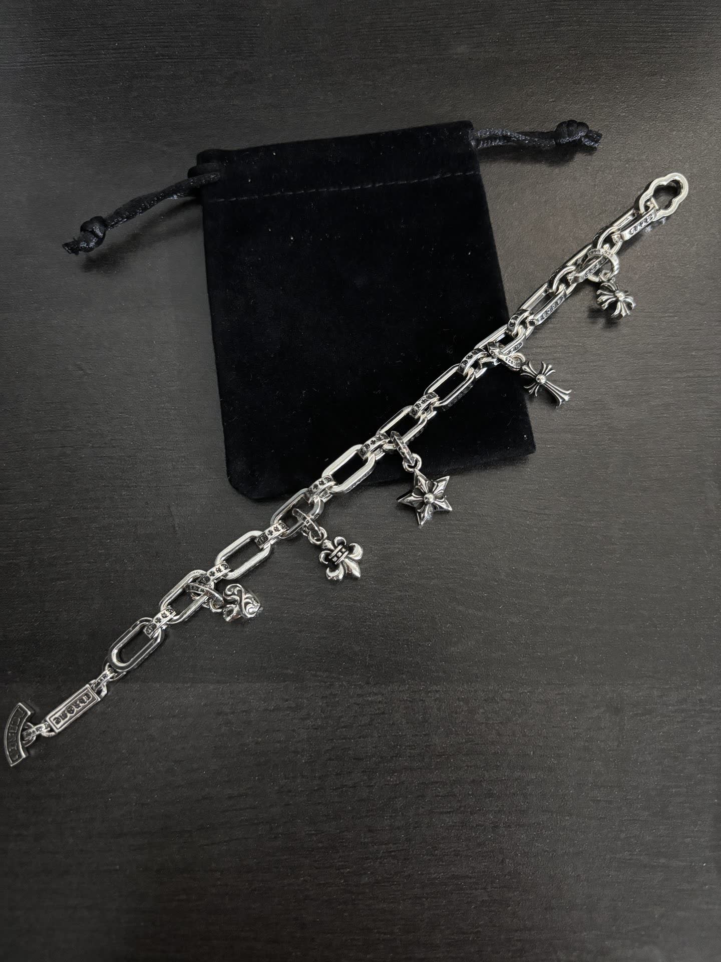 Chrome Hearts Silver Charm Bracelet